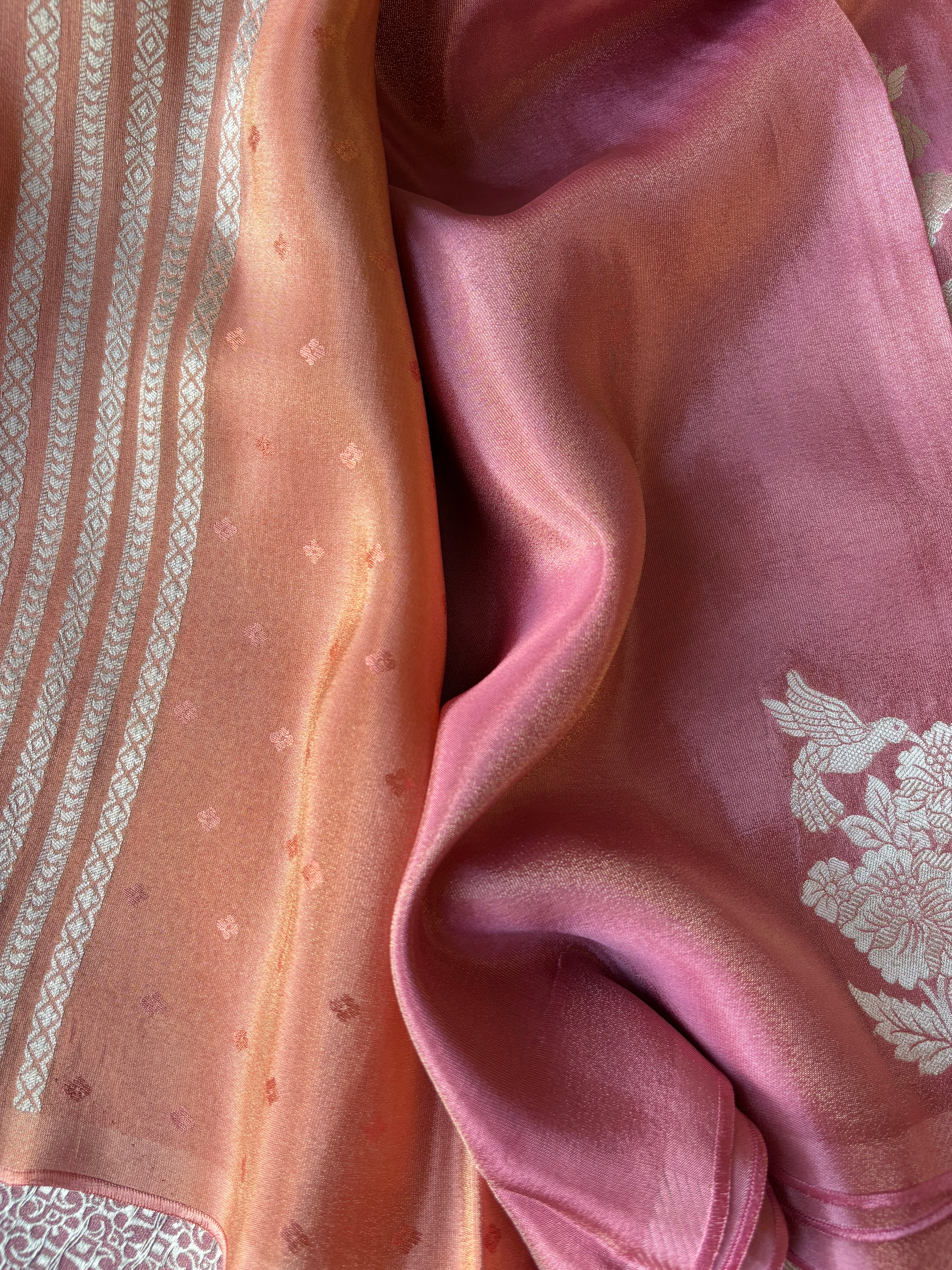 Light pink tissue sarees